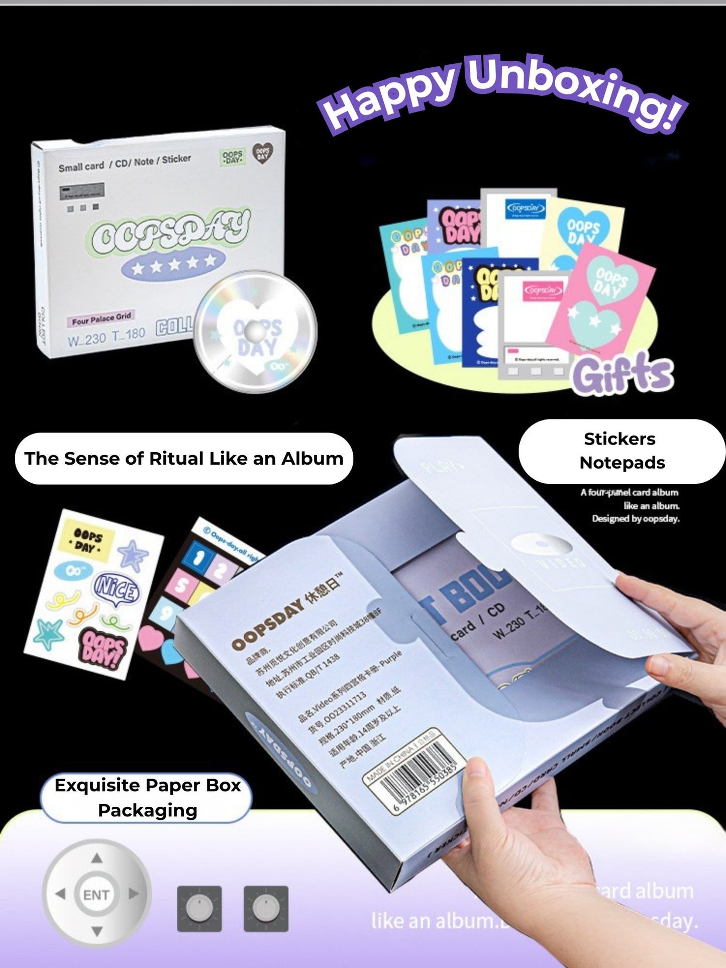 OOPSDAY Retro Style 4-Pocket Card Binder