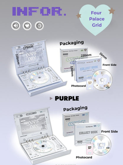 OOPSDAY Retro Style 4-Pocket Card Binder