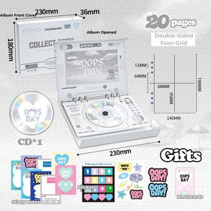 OOPSDAY Retro Style 4-Pocket Card Binder