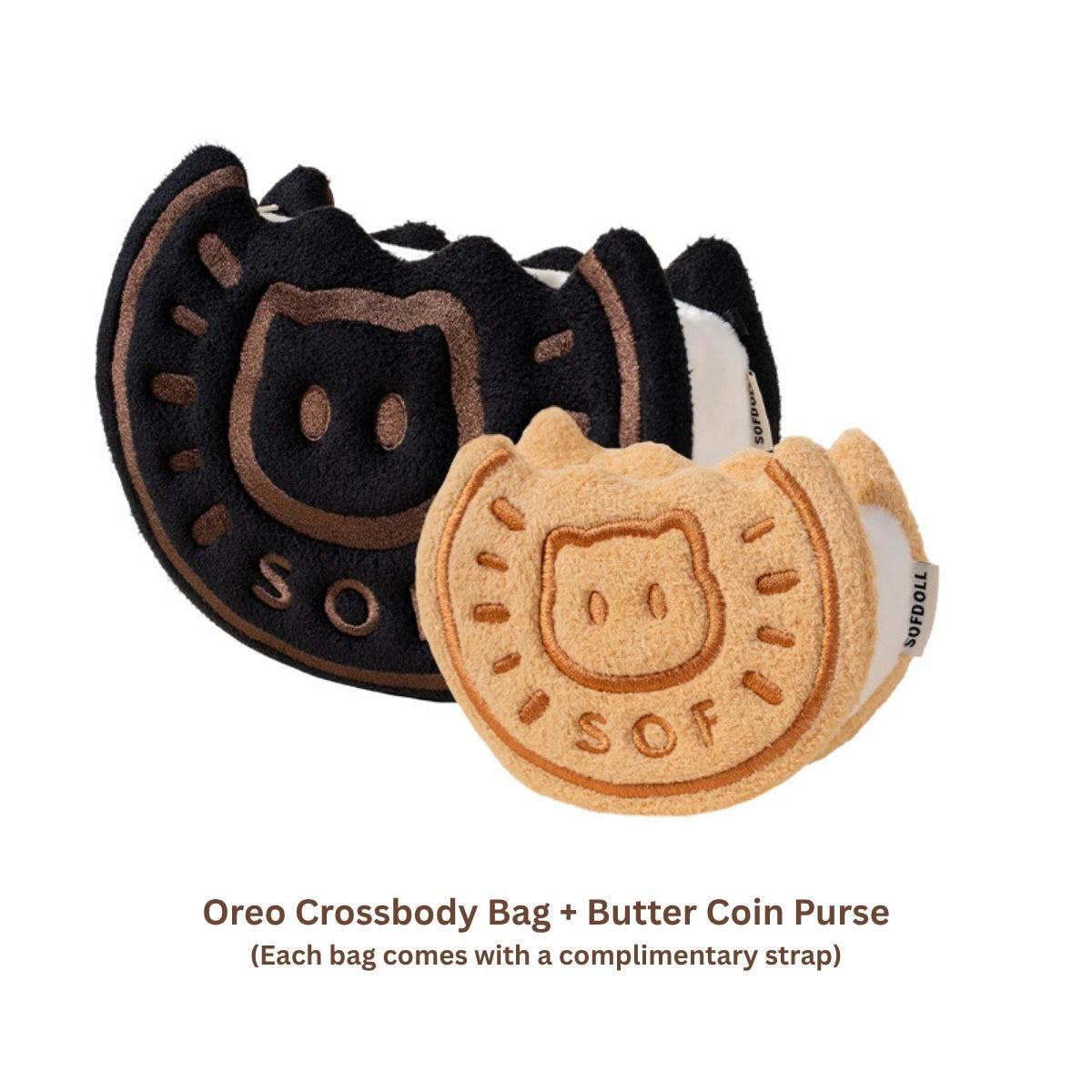 Original Cookie Cat Plush Coin Purse & Crossbody Bag