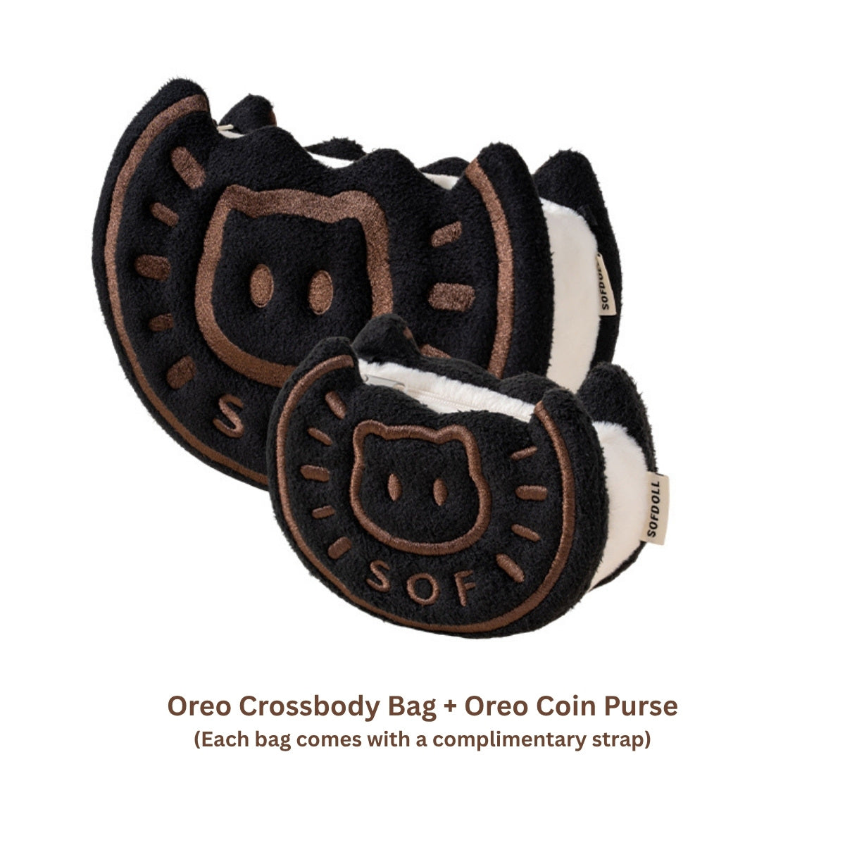 Original Cookie Cat Plush Coin Purse & Crossbody Bag