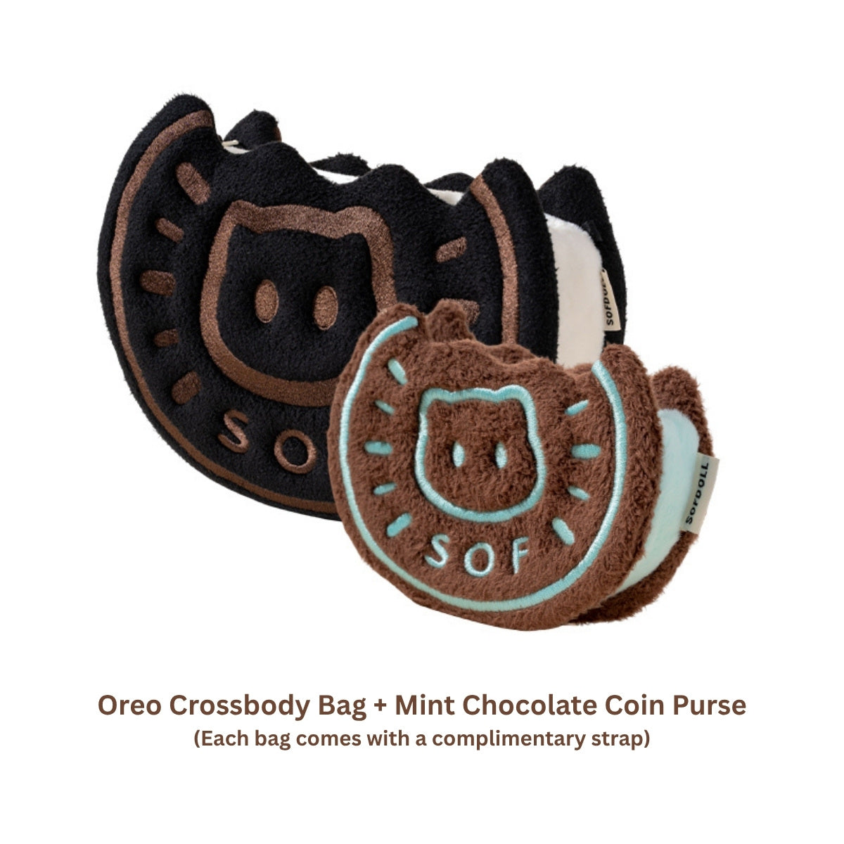 Original Cookie Cat Plush Coin Purse & Crossbody Bag