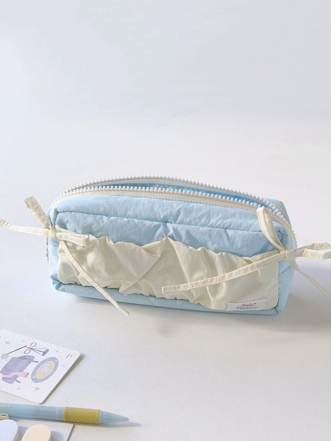 Original Aqua Polka Dot Pencil Pouch