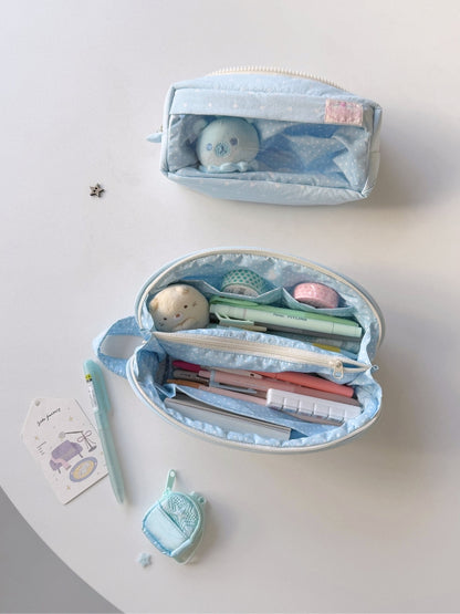 Original Aqua Polka Dot Pencil Pouch