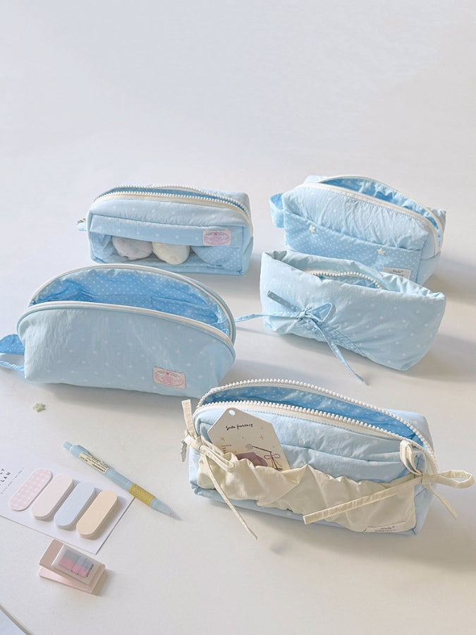 Original Aqua Polka Dot Pencil Pouch