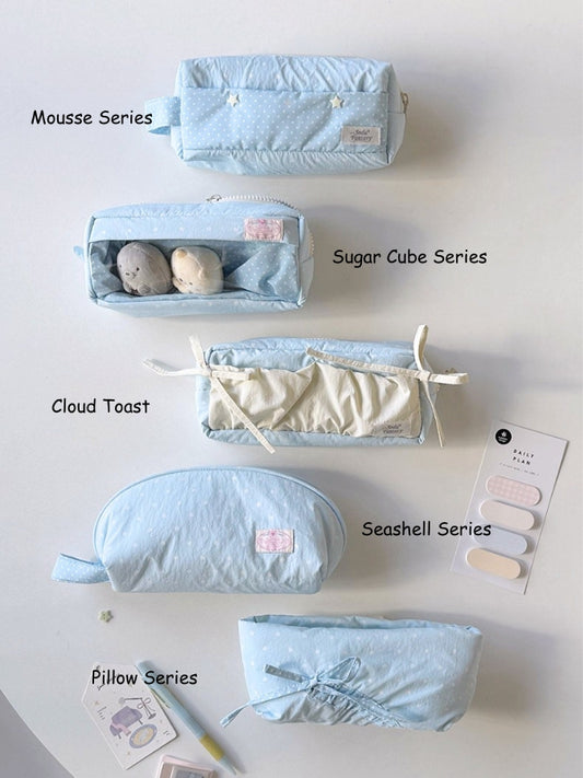 Original Aqua Polka Dot Pencil Pouch
