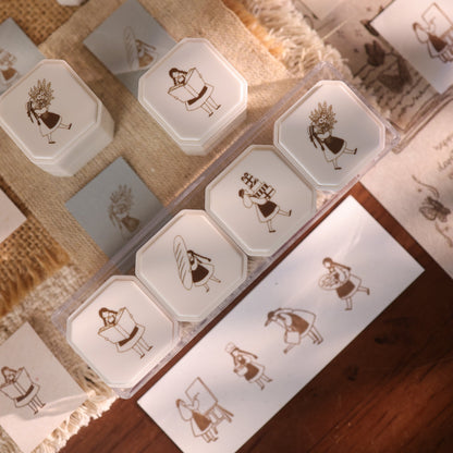Original Cute Girl 4-in-1 Photosensitive Stamp Set