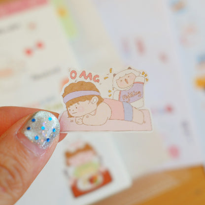 Yang Yang & Juan Juan Original Die-cut Washi Sticker Set