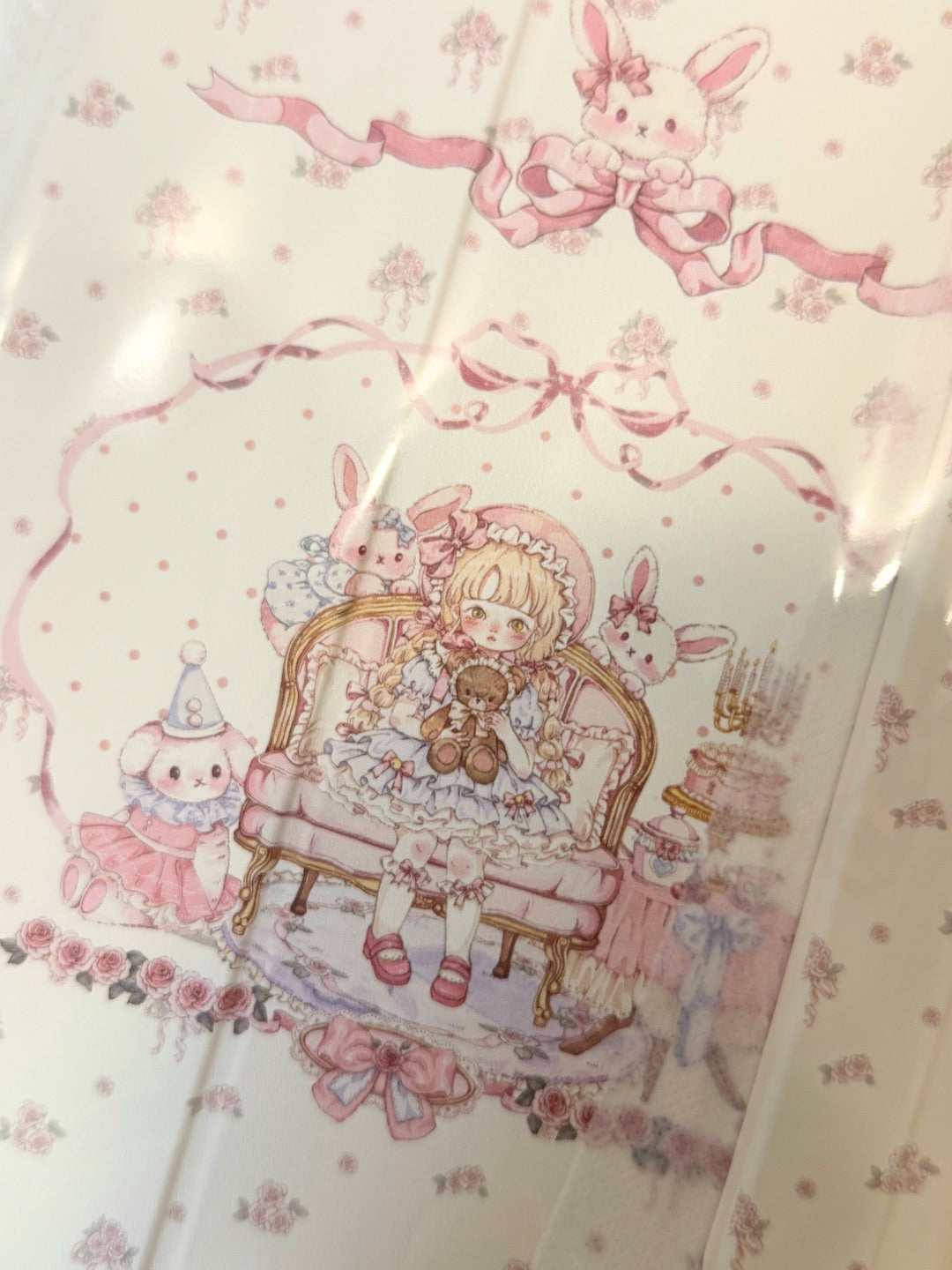 Original Girl's Tea Party 3-Fold Magnetic Detachable 720° Adjustable iPad Case