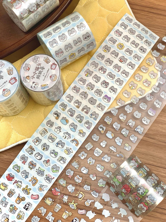 Original Little Cat Head Sticker Roll
