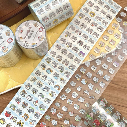 Original Little Cat Head Sticker Roll