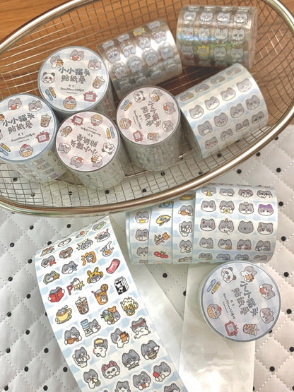 Original Little Cat Head Sticker Roll