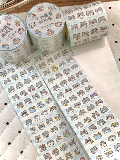 Original Little Cat Head Sticker Roll