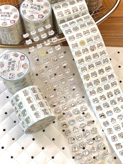 Original Little Cat Head Sticker Roll