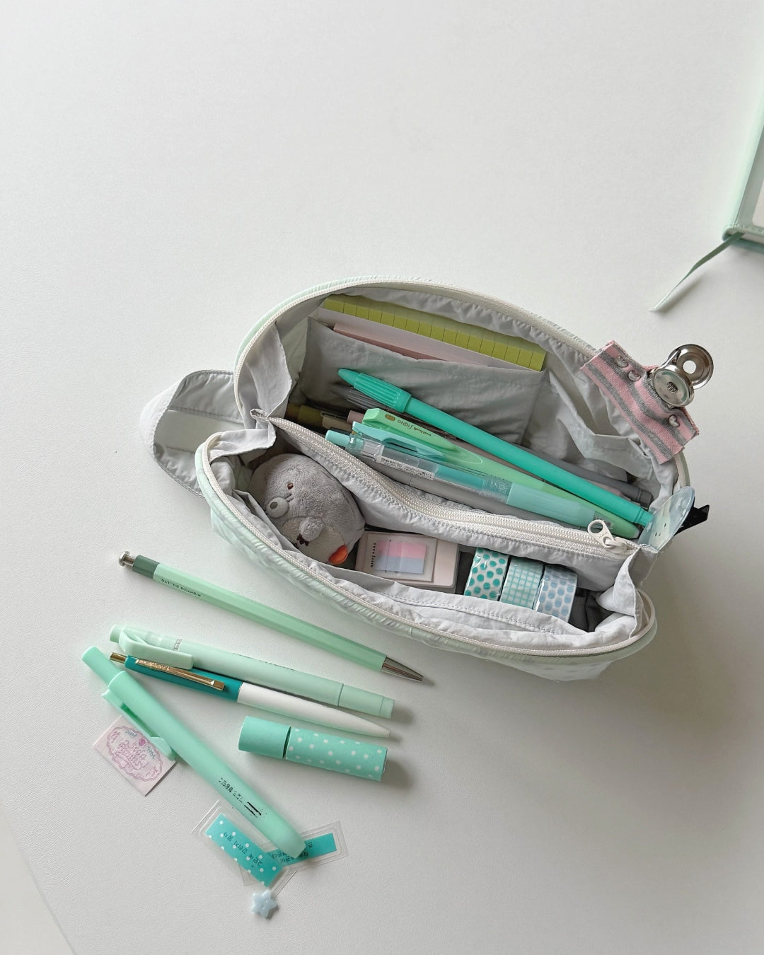 Original Mint Ash Polka Dot Pencil Pouch