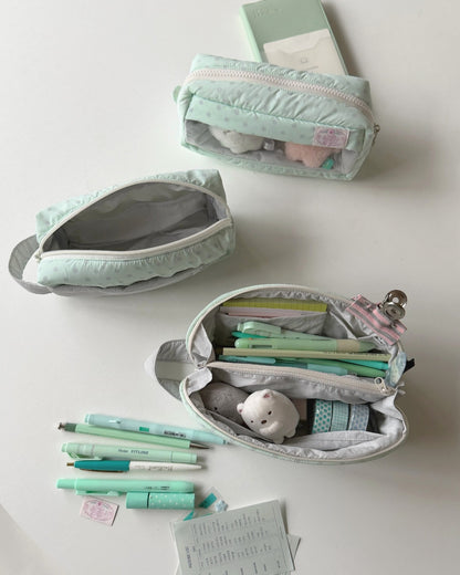 Original Mint Ash Polka Dot Pencil Pouch