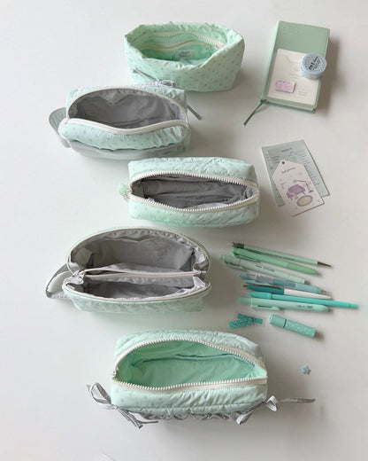 Original Mint Ash Polka Dot Pencil Pouch