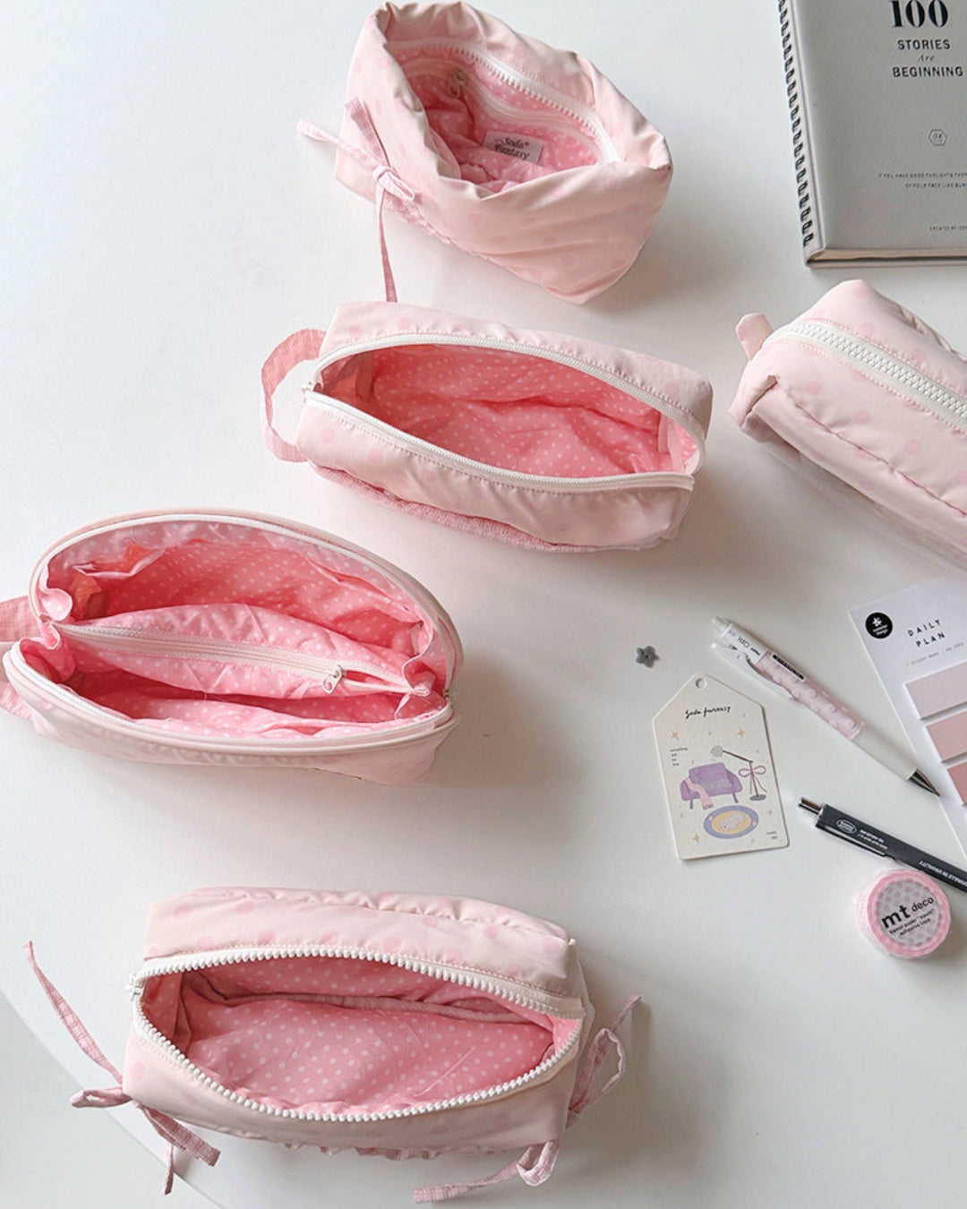 Original Pink Polka Dot Pencil Pouch