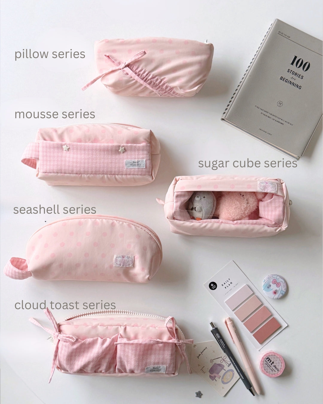 Original Pink Polka Dot Pencil Pouch