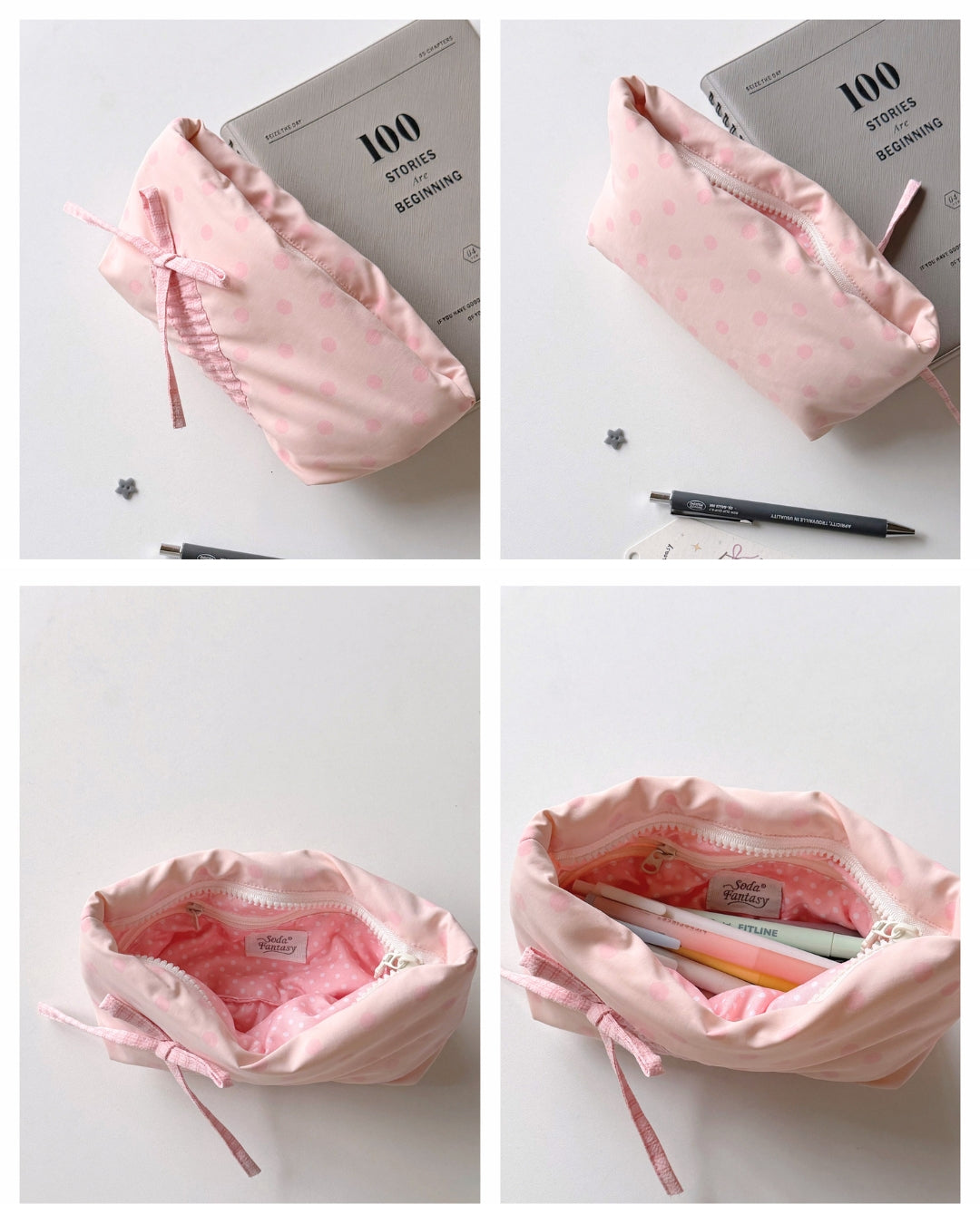 Original Pink Polka Dot Pencil Pouch