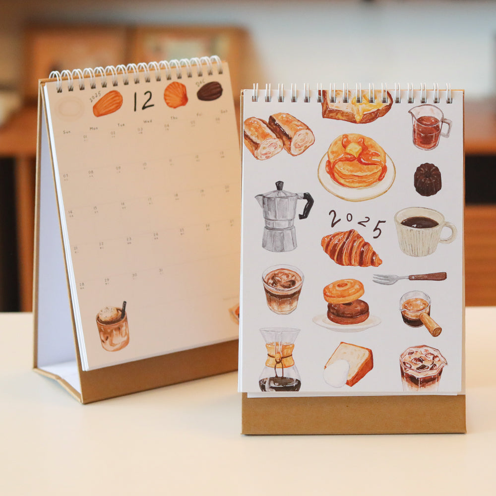 Original 2025 Coffee Bread Hand-painted Illustration Calendar