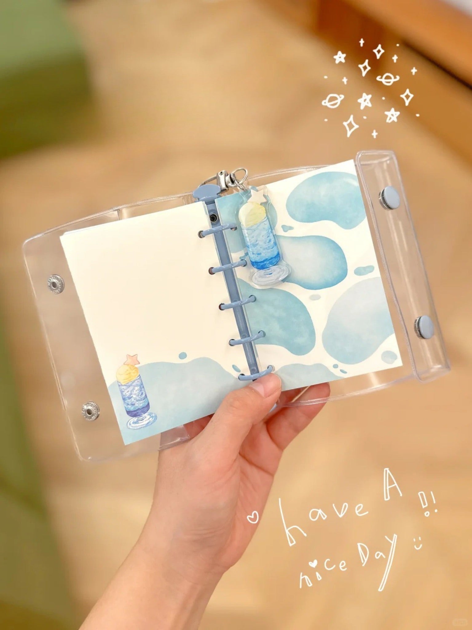 Original Blue Drink Loose-Leaf Notebook – M5 / A7 Sizes