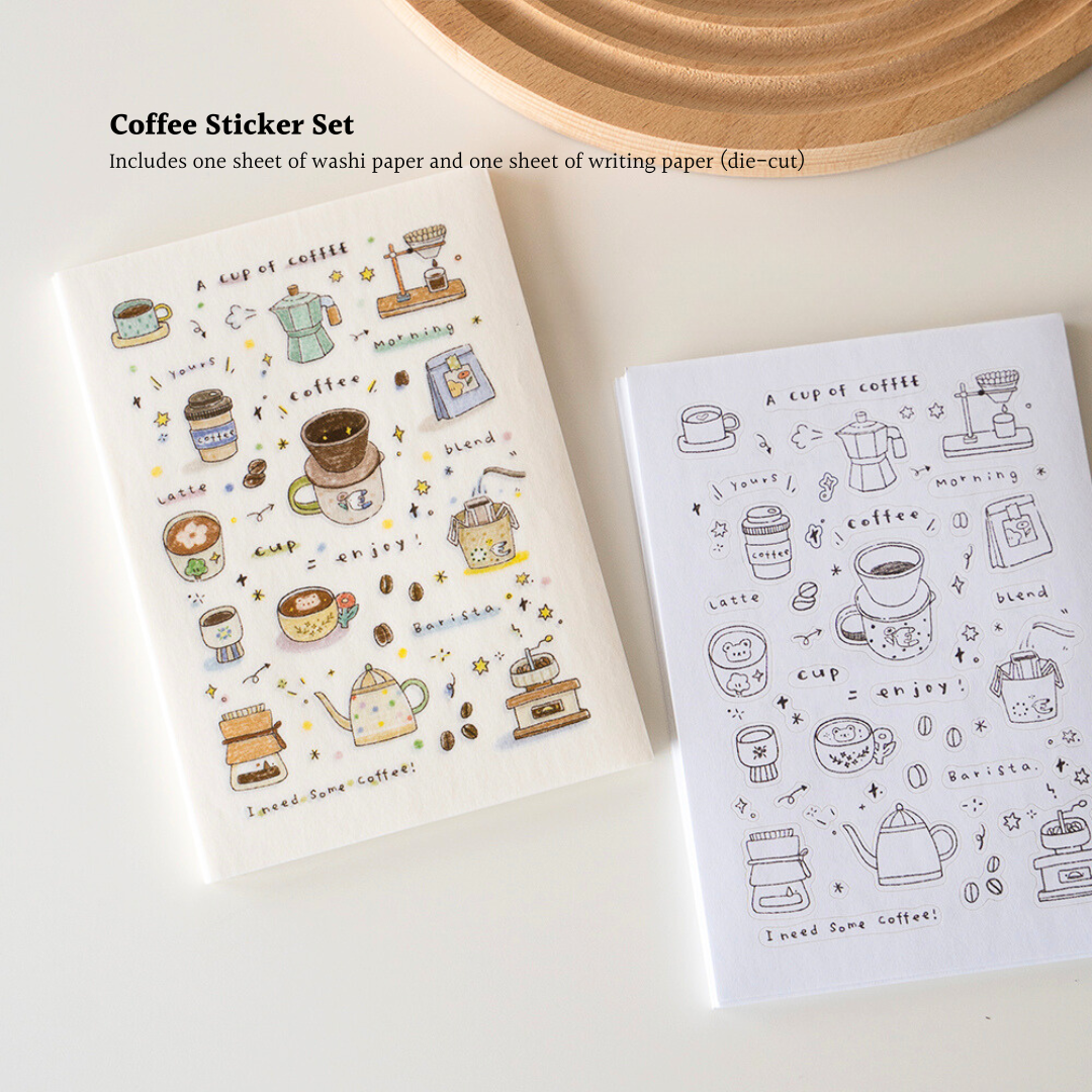 Original Coffee Bird Home Die-cut Stickers