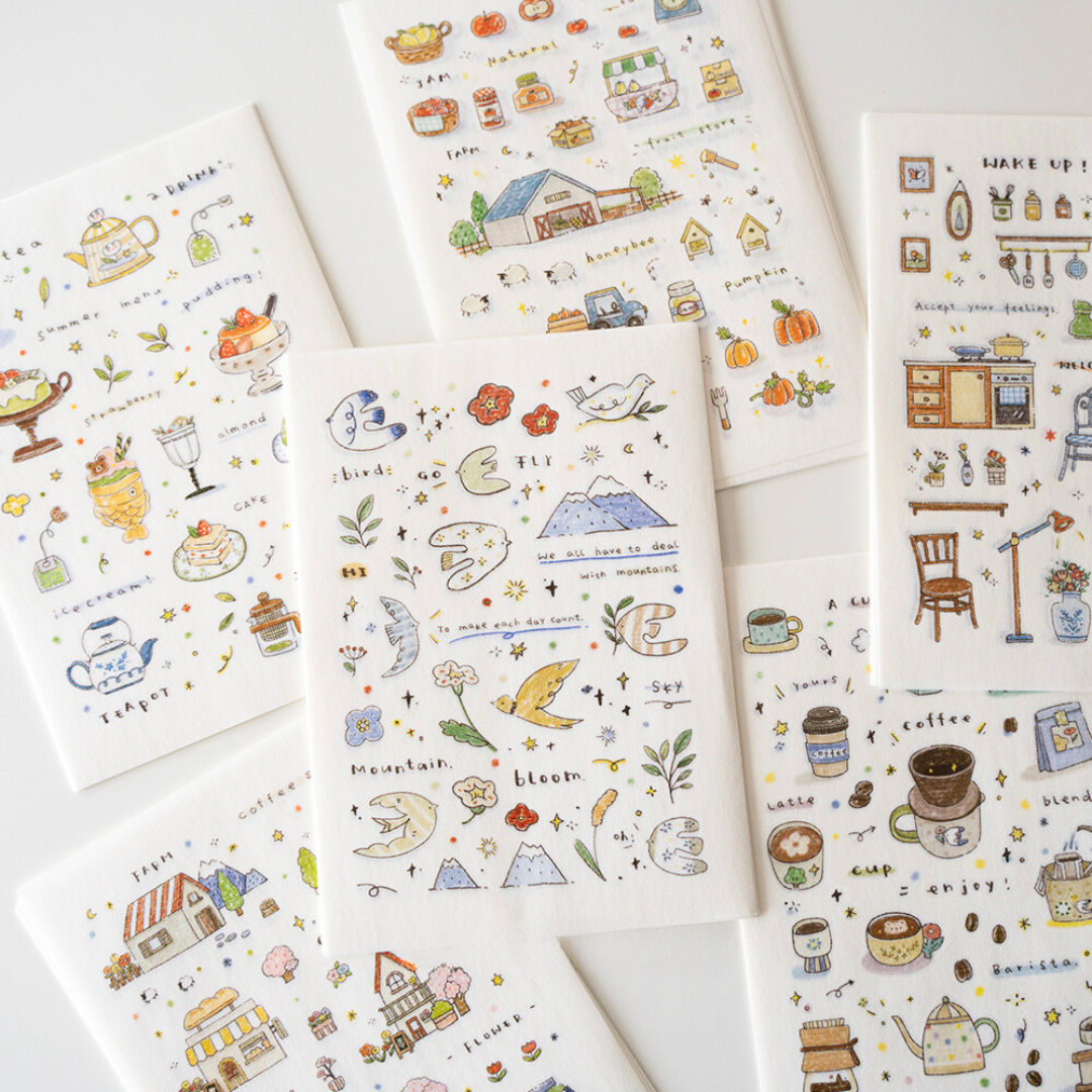 Original Coffee Bird Home Die-cut Stickers