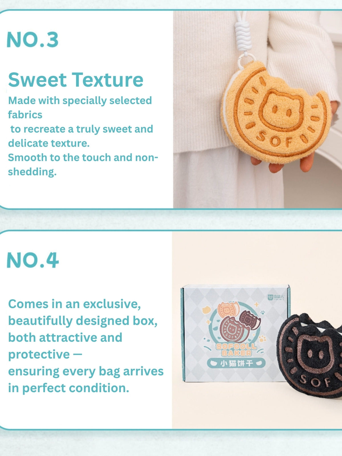 Original Cookie Cat Plush Coin Purse & Crossbody Bag