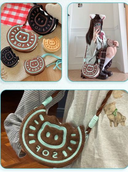 Original Cookie Cat Plush Coin Purse & Crossbody Bag