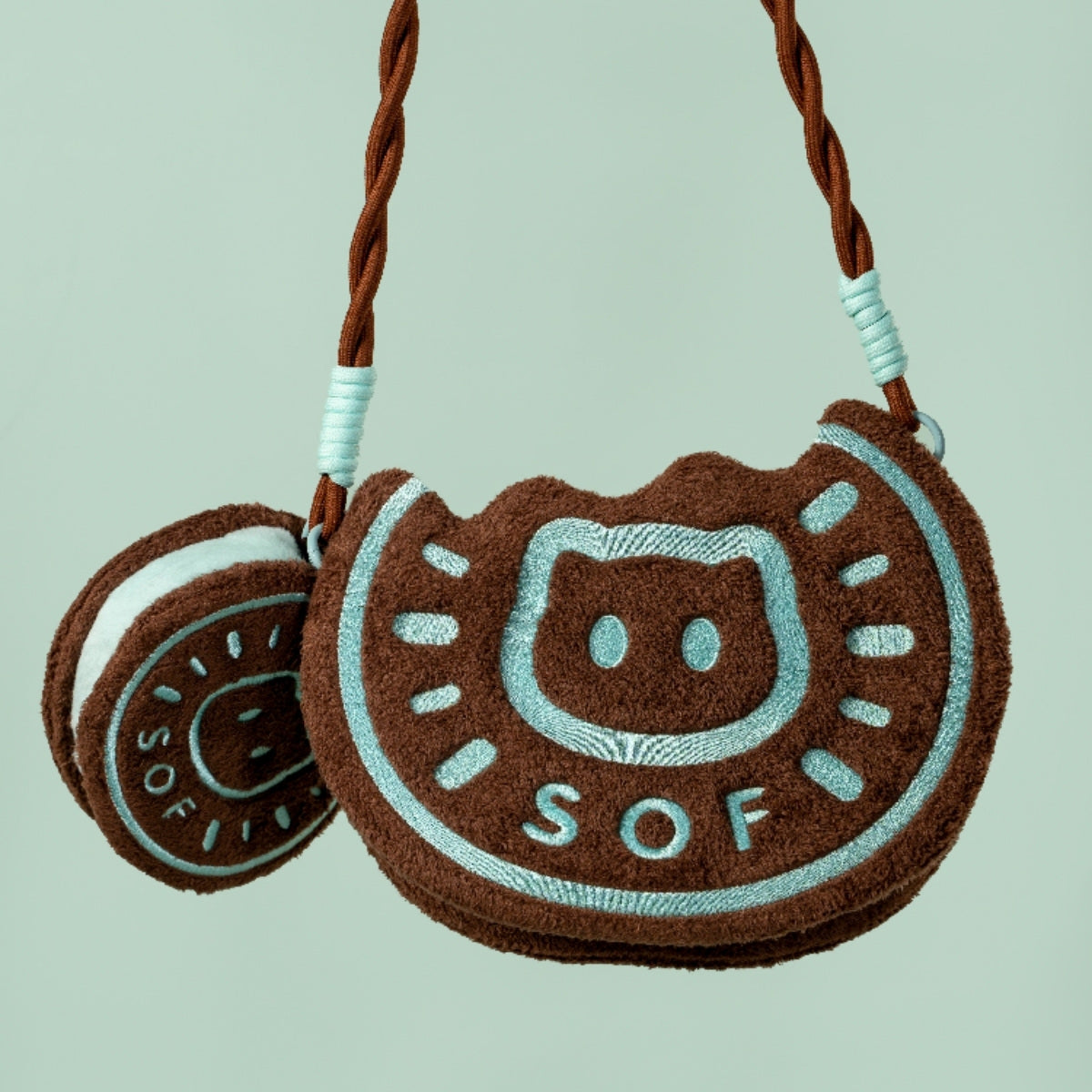 Original Cookie Cat Plush Coin Purse & Crossbody Bag