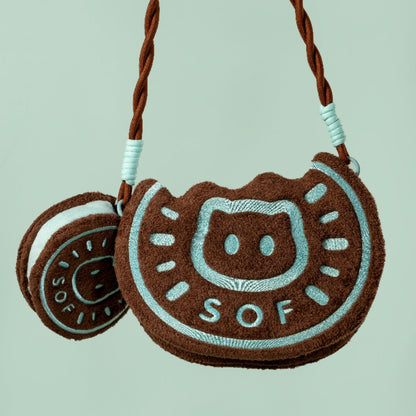 Original Cookie Cat Plush Coin Purse & Crossbody Bag