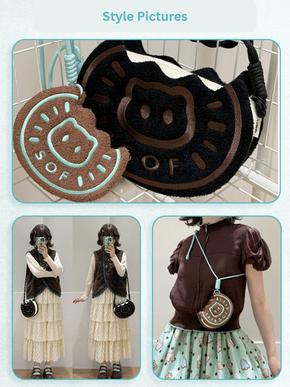 Original Cookie Cat Plush Coin Purse & Crossbody Bag