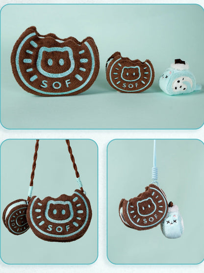 Original Cookie Cat Plush Coin Purse & Crossbody Bag