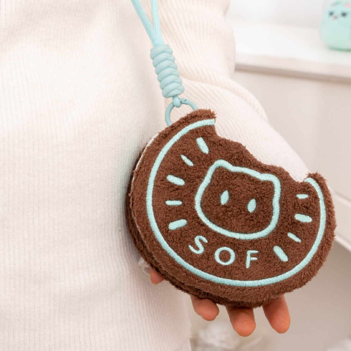 Original Cookie Cat Plush Coin Purse & Crossbody Bag