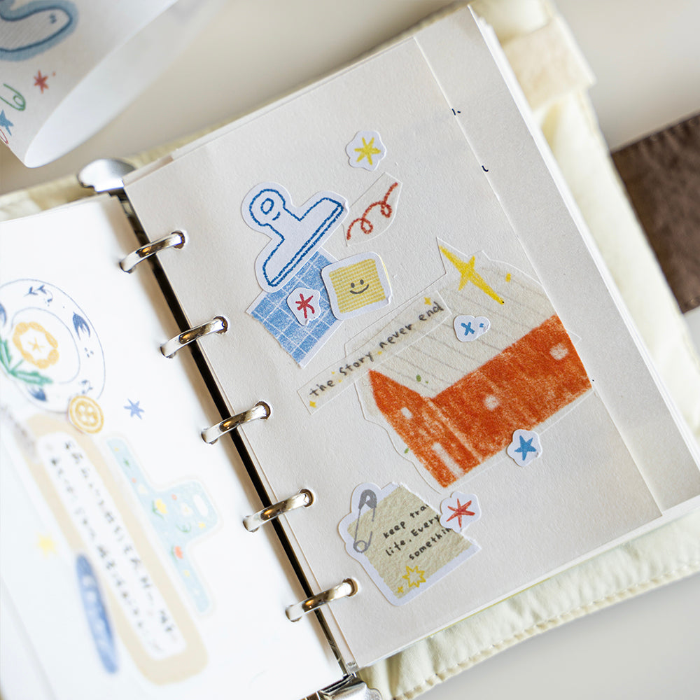 Background Pattern & Doodle Decorative Washi Tape and Sticker