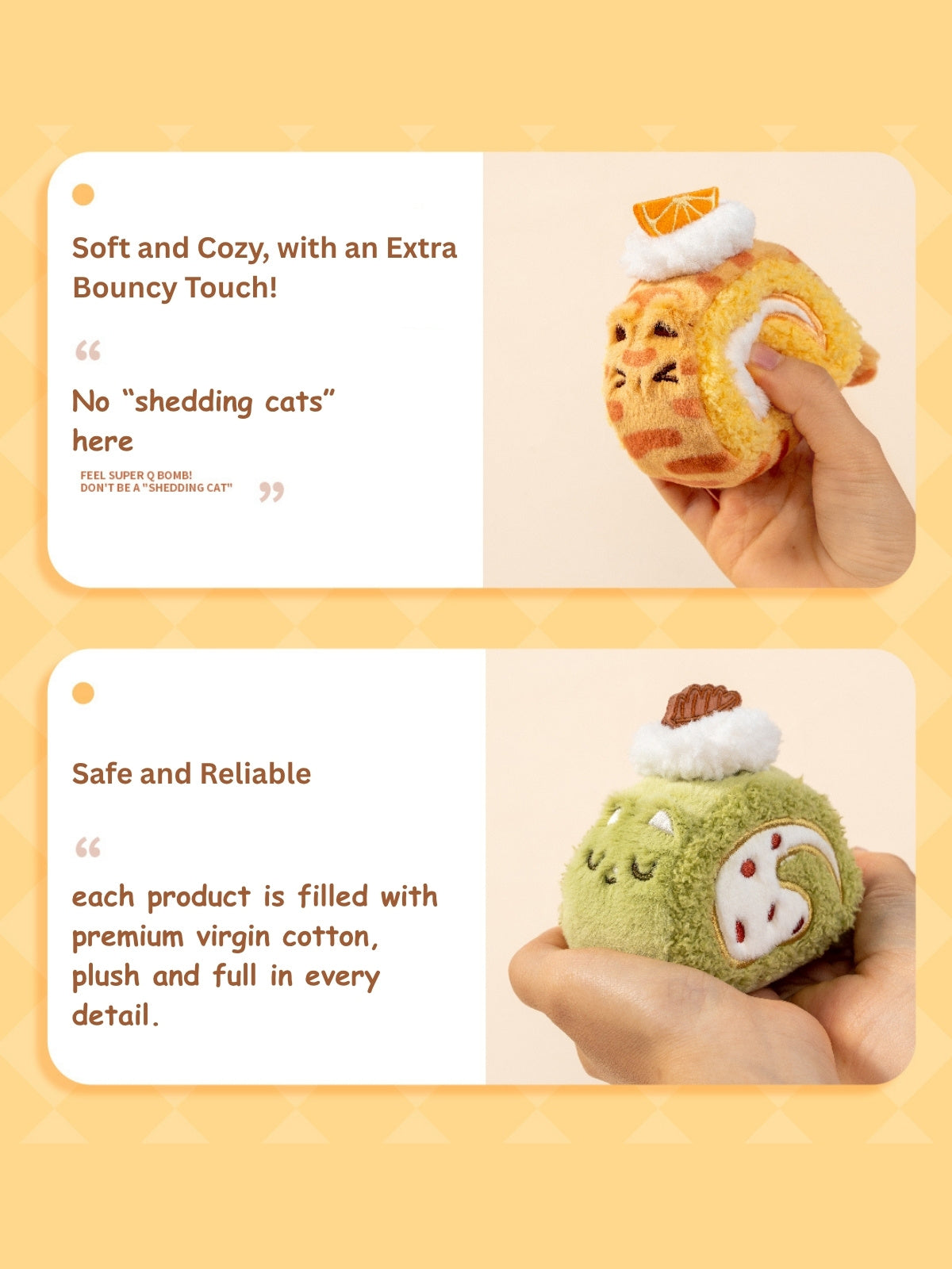 Original Plush Creamy Kitty Cake Rolls Charm