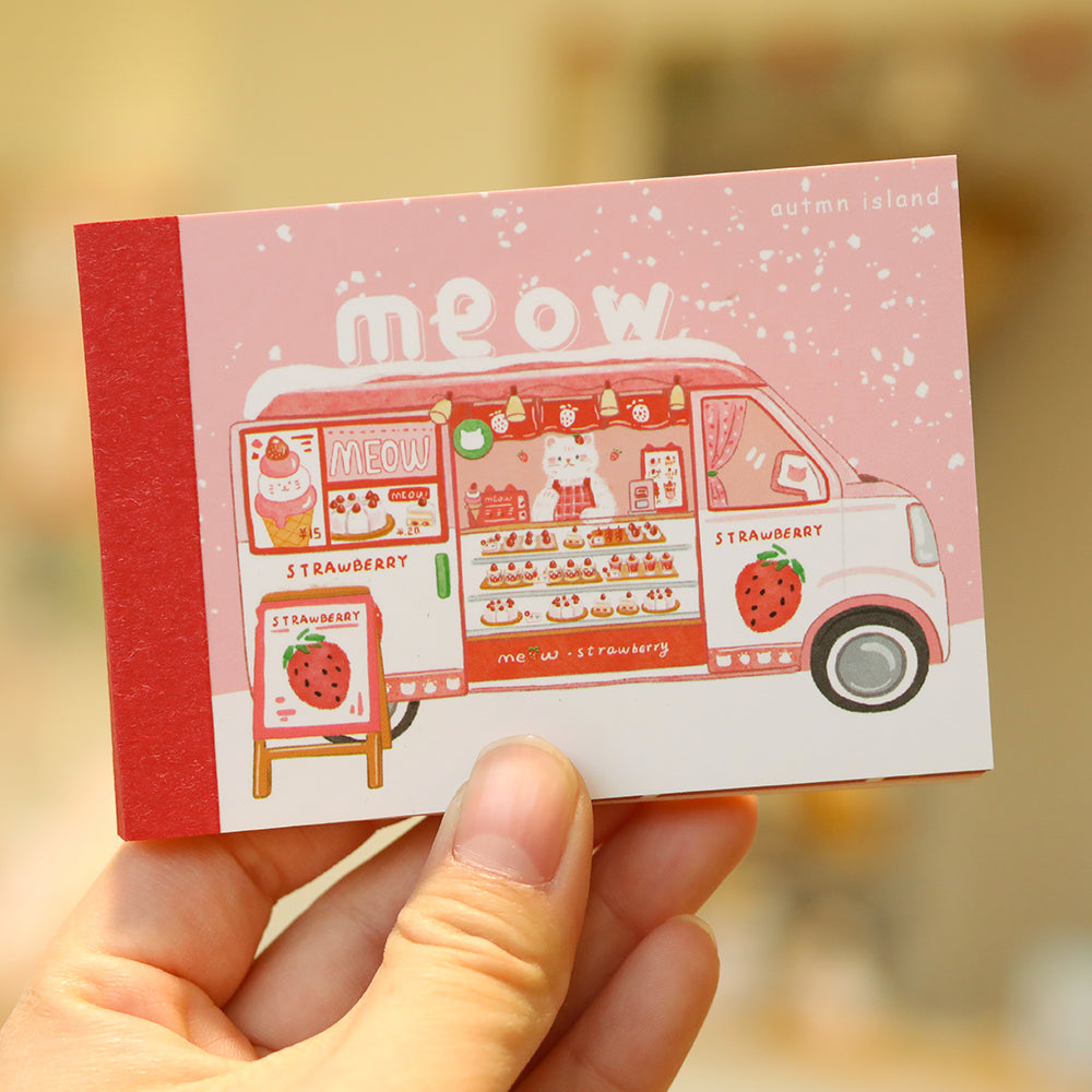 [Original] Strawberry Dining Car Dessert A7 Notepads