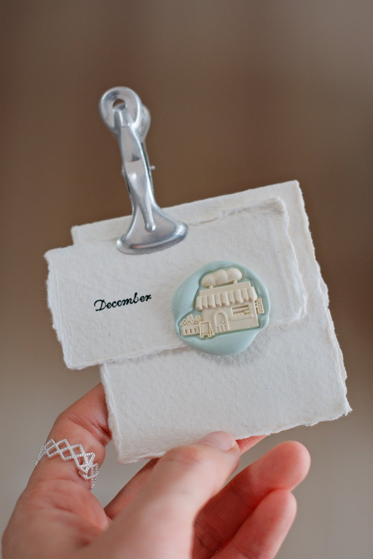 Brass Relief Food/Dessert Themes Wax Seal Stamps Head & Wooden Handle