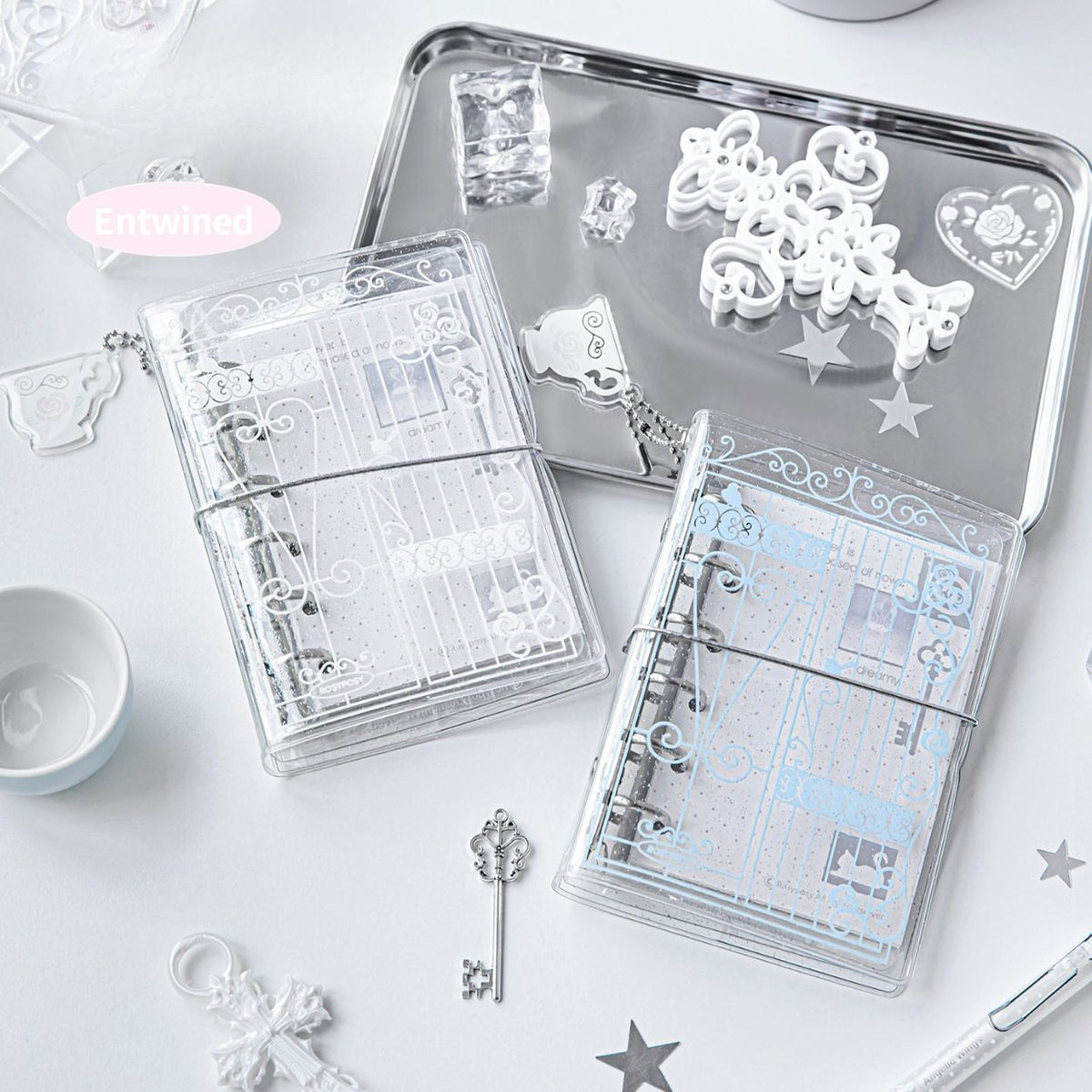 Vintage Window A7 Glitter Binder Journal