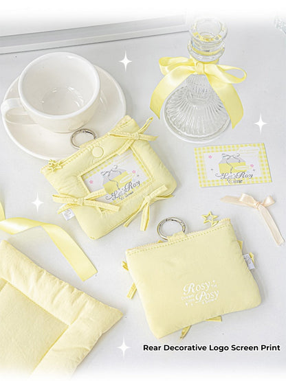 Soft Plush Bow Card Holder