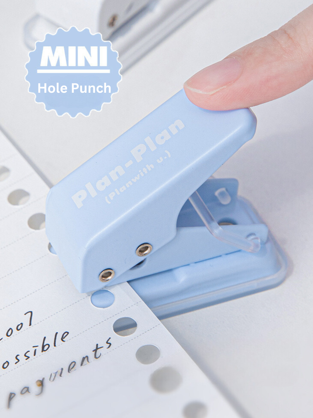 Plan Plan Portable Paper Single Hole Punch