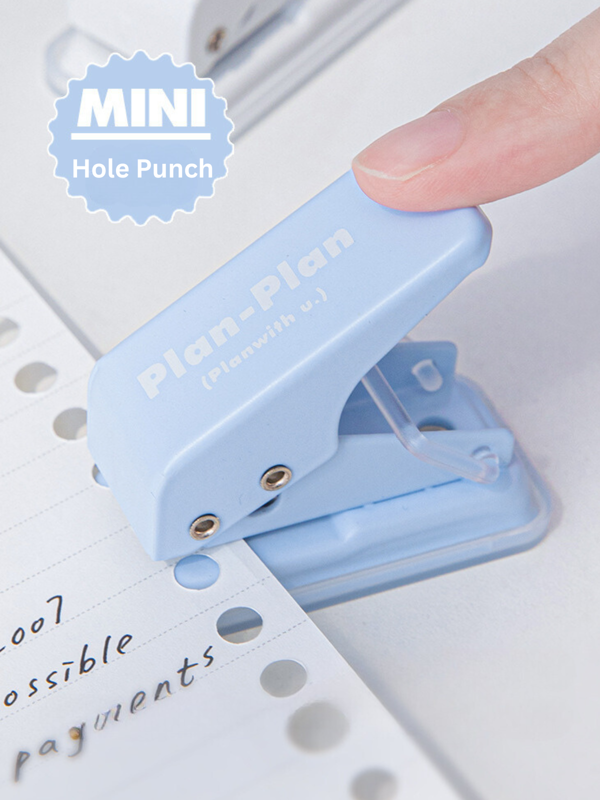 Plan Plan Mini Portable Paper Single Hole Punch