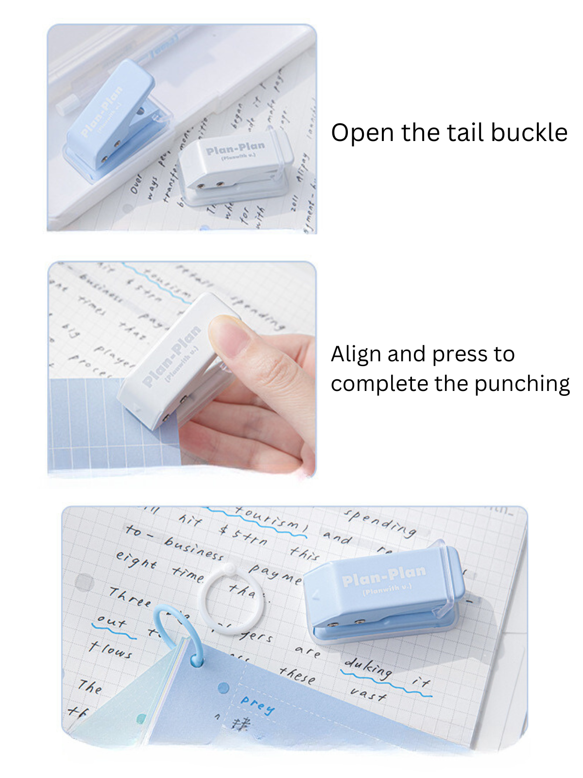 Plan Plan Portable Paper Single Hole Punch