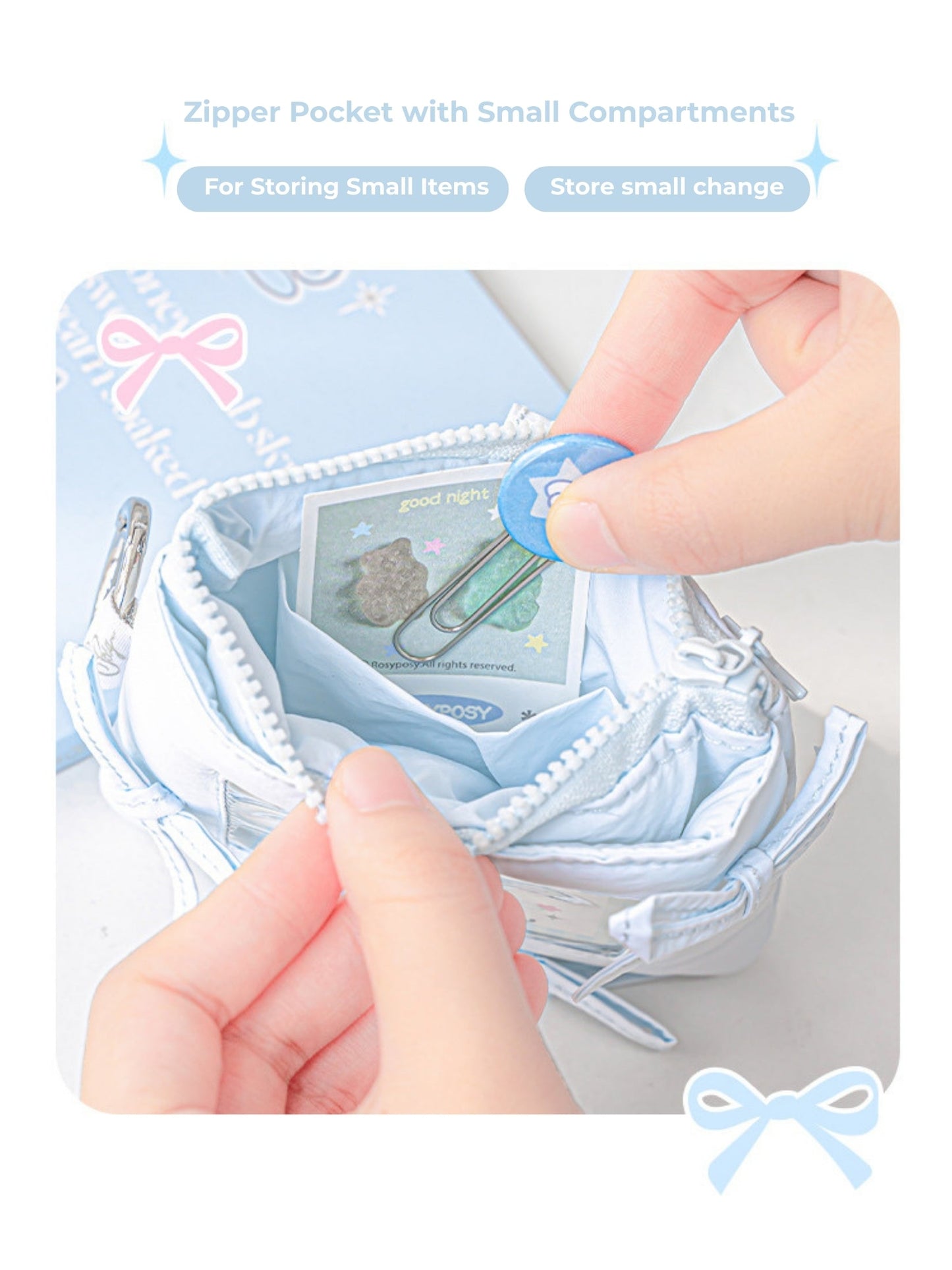 Soft Plush Bow Card Holder