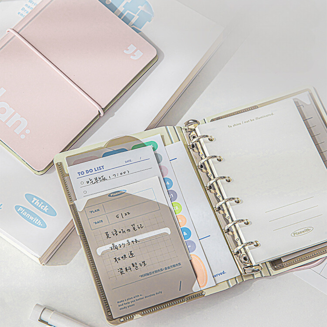 Pocket Storage Loose-Leaf Journal Notebook