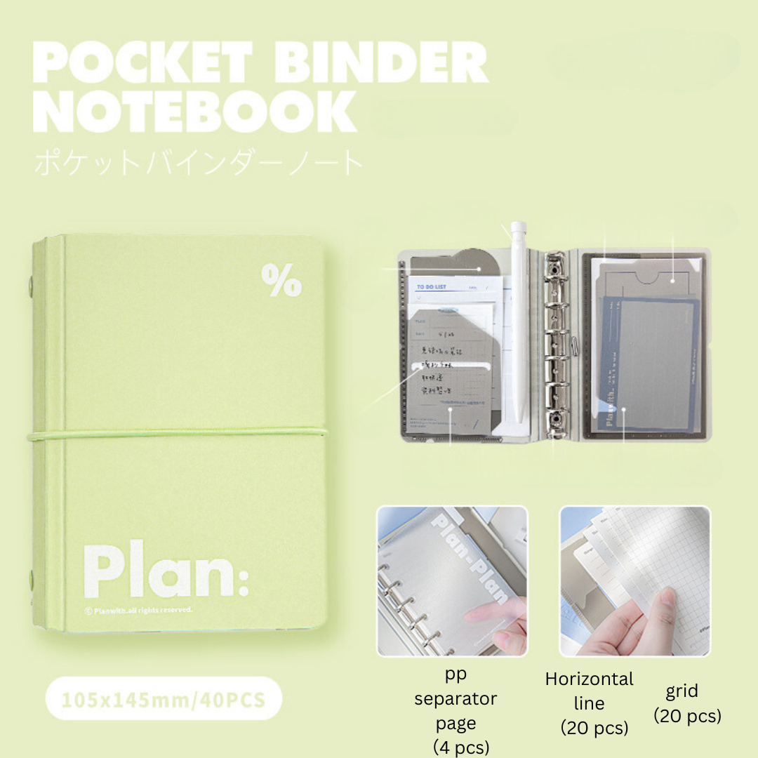 Pocket Storage Loose-Leaf Journal Notebook