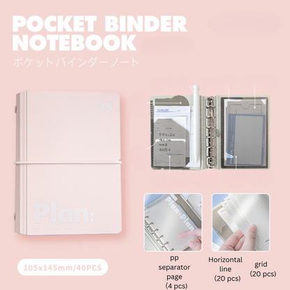 Pocket Storage Loose-Leaf Journal Notebook