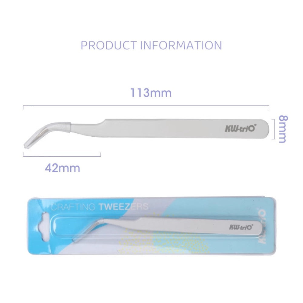 Pointed Elbow Stainless Steel Tweezers for Journaling & DIY