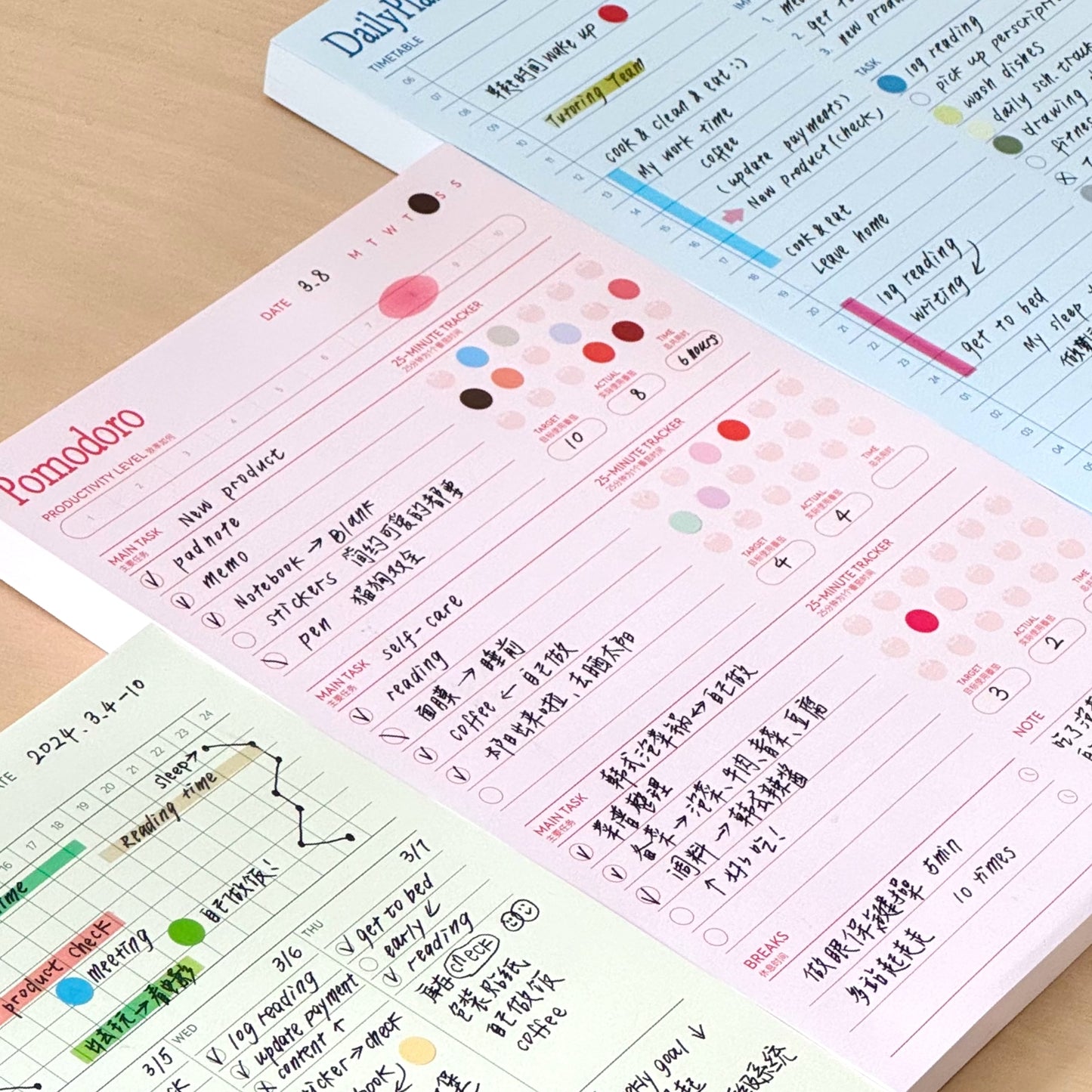 Pomodoro Technique A5 Daily & Weekly Planner Notepads